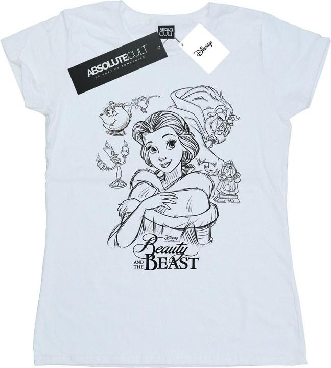 Immagine prodotto Disney Beauty And The Beast Collage Sketch Maglietta Donna (XXL)