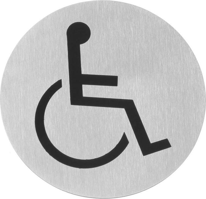 Image du produit Hendi Plaques de porte "Toilettes" en acier inoxydable, satiné