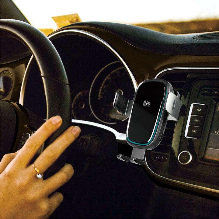 Image du produit LogiLink Support de chargement sans fil pour smartphone dans l'aération du véhicule