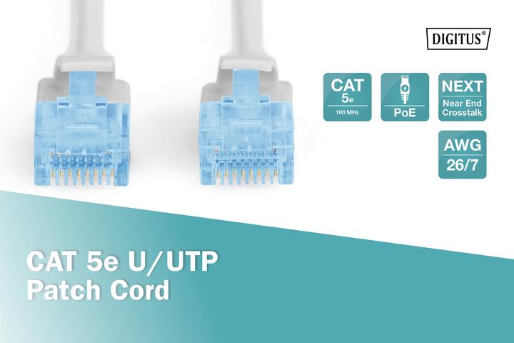 Actual product image Digitus CAT5e U-UTP Patchk.,2m, Gray (U/UTP, CAT5e, 2 m)