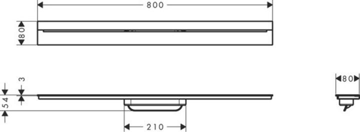 Produktbild Axor Drain Fertigset Durschrinne, 800mm, zur Wandmontage, 42526 (800 mm)