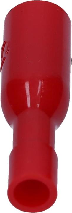 Image du produit Kalitec 100 connecteurs ronds RHVR4 rouges 0,5mm - 1,5mm² I isolés I 4mm de diamètre I 23mm de long