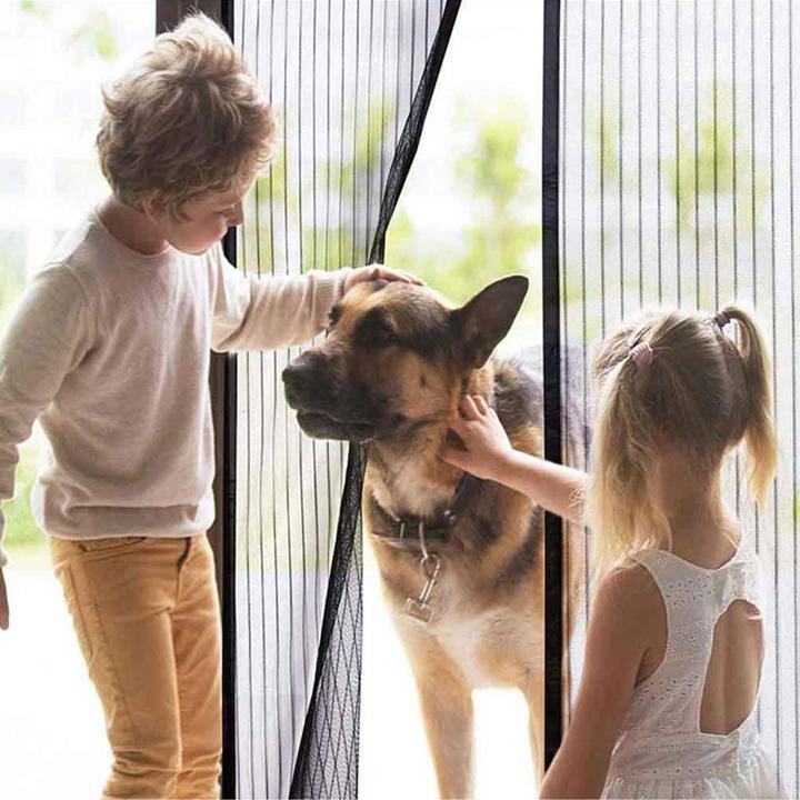 Actual product image Werkstein Magnetic door insect screen fly curtain mosquito net (140 x 240 cm)