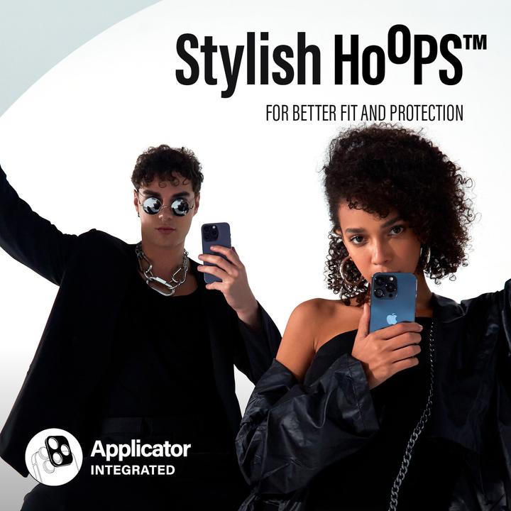 Produktbild PanzerGlass Hoops Transparent Lens Protector iPhone '24 6.1"/ 6.7" (1 Stück, Apple iPhone 16 Plus)