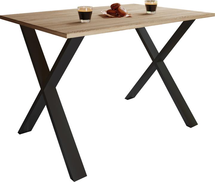 VCM Table de salle à manger premium Table de salle à manger en bois "Xona X