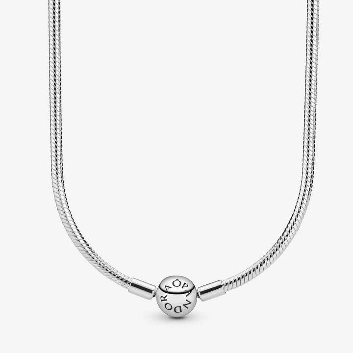 Actual product image Pandora Necklace with ball clasp (Silver, 42 - 50 cm)