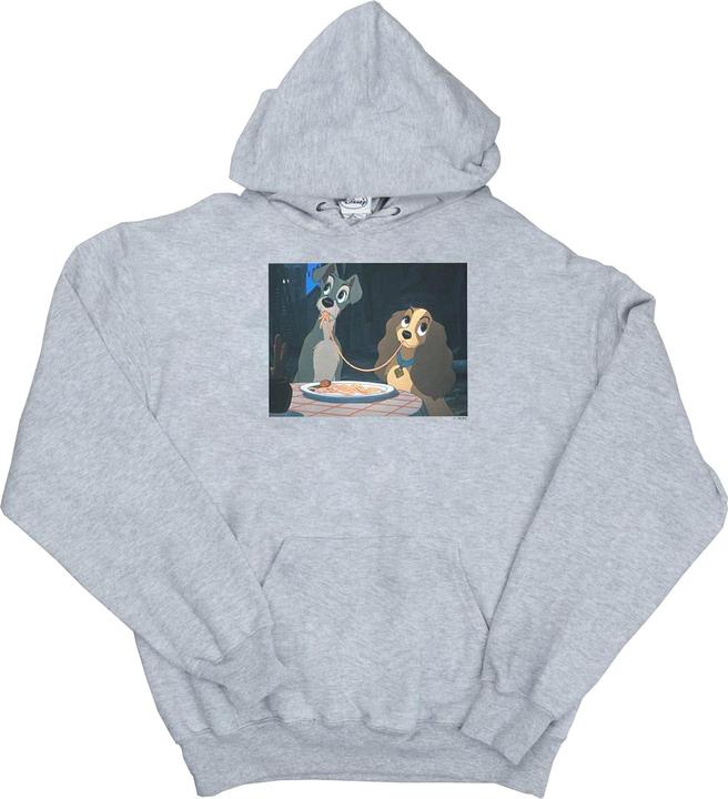 Actual product image Disney Mens Lady And The Tramp Spaghetti Slurp Hoodie (3XL)
