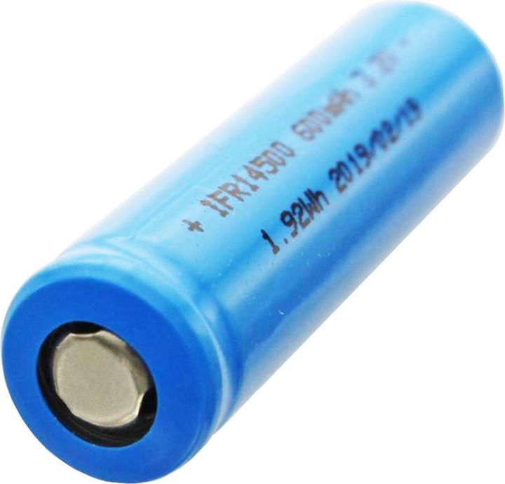 Produktbild Solar Akku IFR 14500 AA, Flat Top ungeschützt (1 Stk., AA, 600 mAh)
