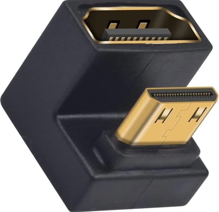Immagine prodotto PowerGuard Adattatore da mini HDMI a HDMI 2.1 con angolo di 180 gradi a forma di U (Mini HDMI)