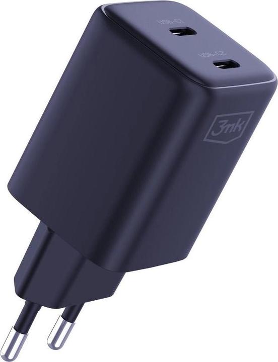 Produktbild 3MK Hyper Charger PD 45W ład. sieć. czarna/black + 2x USB-C Cables (45 W)