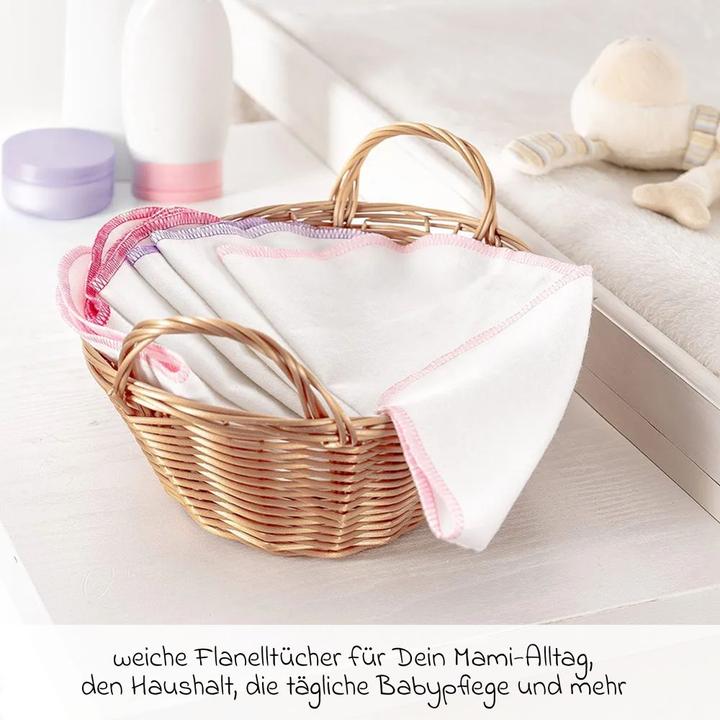Image du produit Makian Lingettes en molleton Molton Flanell Baby Gants de toilette Pack de 9 30 x 30 cm (30 cm, 30 cm)