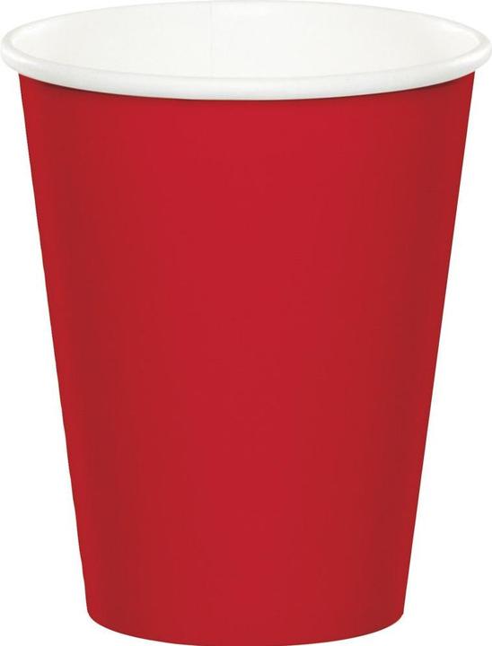Produktbild Unique Partybecher unifarben rot Pappe (8 x)