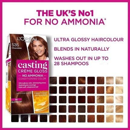 Actual product image L'Oréal Paris L'Oreal Paris Casting Creme Gloss Coloring cream no. 518 Nut Mochaccino 1op. (518 Nut Mochaccino)