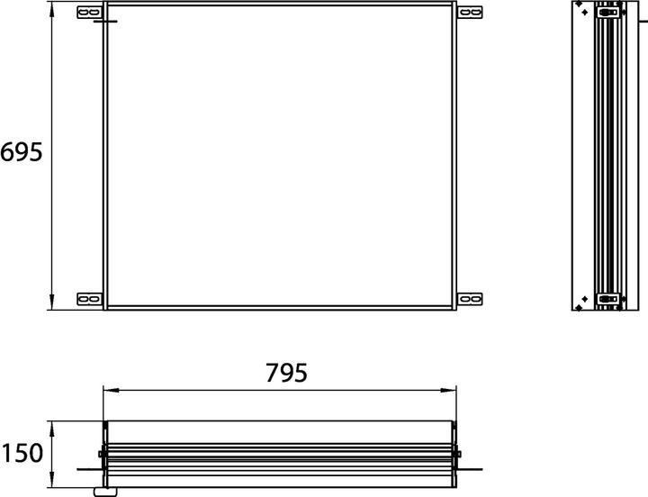 Actual product image Emco asis evo mounting frame for illuminated mirror cabinet 939707014 and 939708014