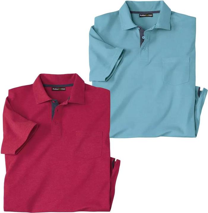Immagine prodotto Atlas For Men Maglietta Polo Casual Uomo Misura Confezione 2 (XXL)