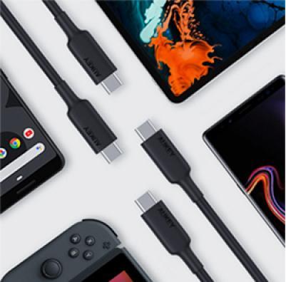 Actual product image Aukey USB-C (1 m, USB 3.1)