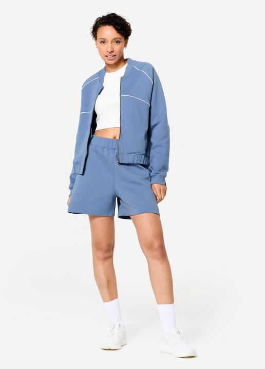 Actual product image Domyos Bomberjacke mit Reissverschluss Damen blau mit weiss (L)