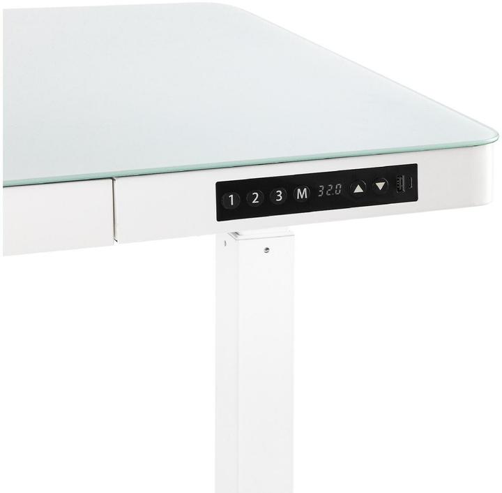 Immagine prodotto Seville Classics Tavolo alto Airlift 1,2 x 0,6 m, bianco, profondità