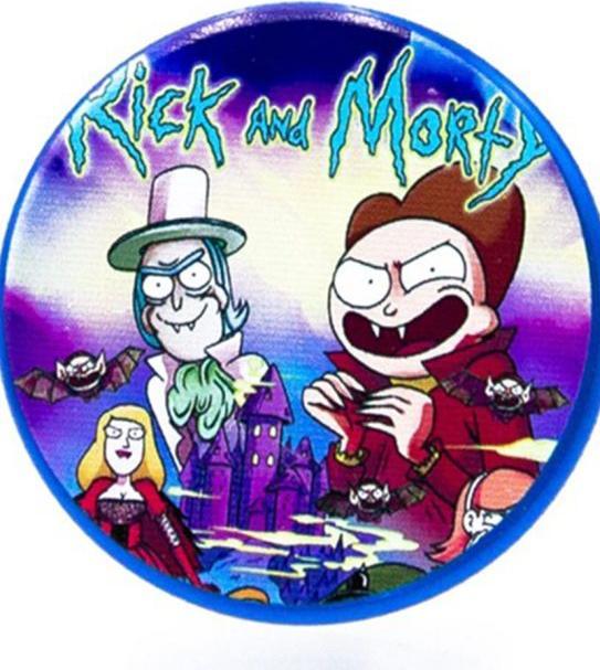 Immagine prodotto BestV Smerigliatrice in alluminio Rick and Morty Blu 2 pezzi 50 mm