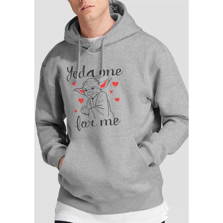 Immagine prodotto Star Wars Yoda One For Me Felpa con Cappuccio San Valentino Uomo (M)