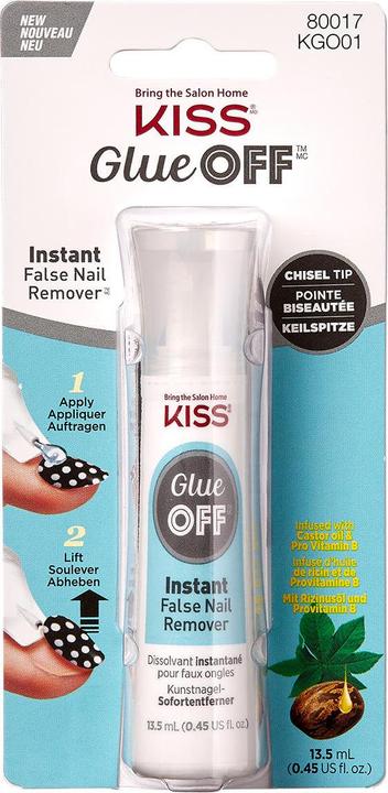 Image du produit KISS Glue Off - Dissolvant instantané de faux ongles (Séchoirs pour vernis à ongles, Transparent)