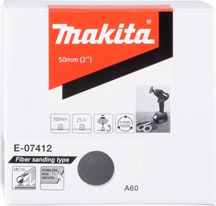 Actual product image Makita E-07412 Fibro grinding wheel 50mm, A60, 25pcs / set. (A60)