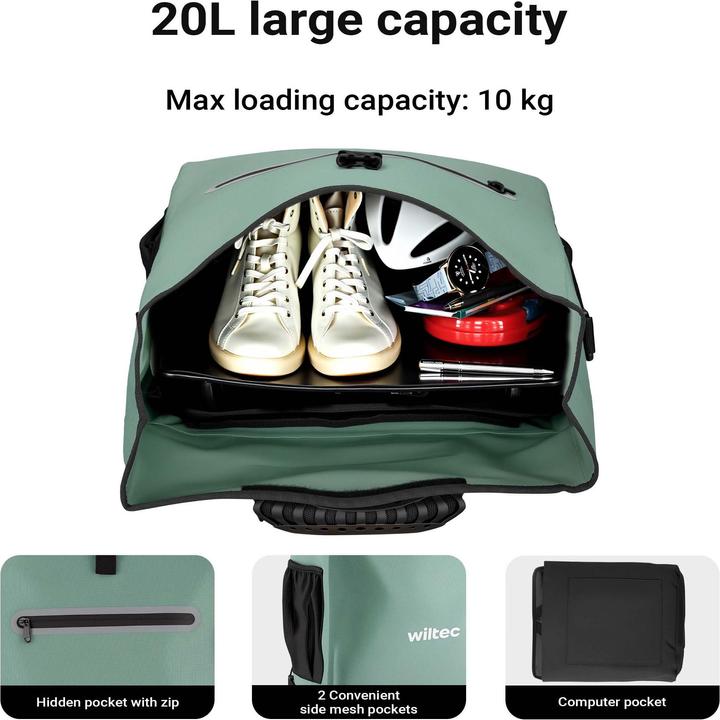 Produktbild Wiltec Gepäckträgertasche (20 l, Gepäckträgertasche)