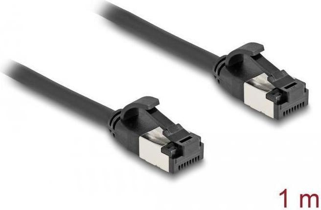 Delock RJ45 cable male to male Cat.8.1 flexible 1 m black (U/FTP, CAT8.1, 1 m)