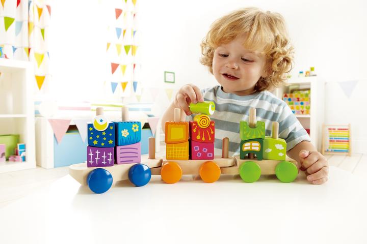 Actual product image Hape Fantasy building blocks railway 17pcs.