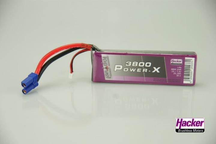 Immagine prodotto Hacker Batteria TopFuel LiPo 7.4V 3800mAh 35C (7.40 V, 3800 mAh)