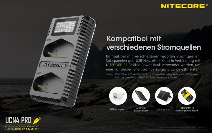 Produktbild Nitecore UCN4 PRO - für Canon Cameras (Kamera Akku Ladegerät)