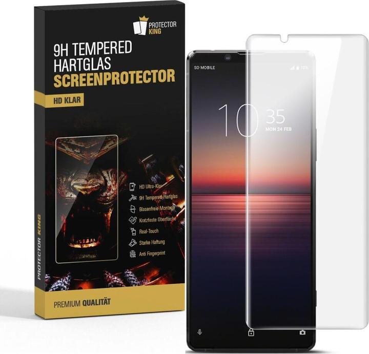 Produktbild Protectorking 3x echtes Tempered 9H Panzerhartglas 3D KLAR (3 Stück, Sony Xperia 10 III Lite)