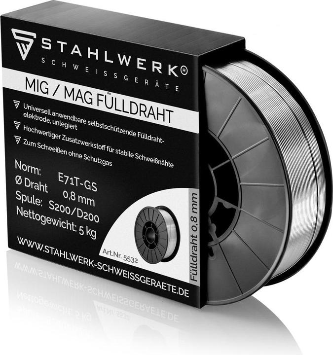 Actual product image Stahlwerk Cored wire MIG MAG E71T-GS Ø 0.8 mm S200/ D200 5 kg wire reel