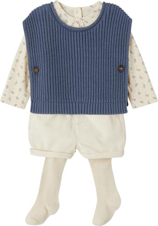 Produktbild Vertbaudet Mädchen Baby-Set: Shirt, Shorts, Pullunder & Strumpfhose (68)