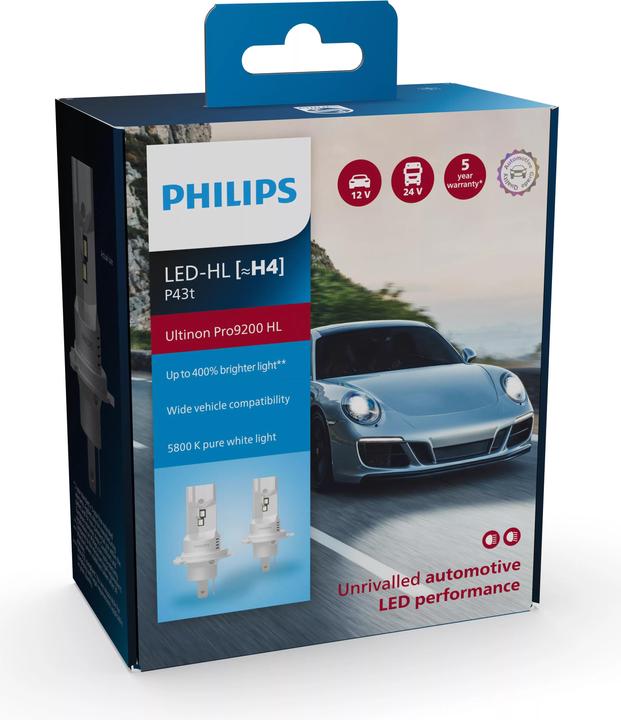 Actual product image Philips Ultinon Pro9200 HL 11342U92X2 Unvergleichliche LED-Lichtleistung für Fahrzeuge (H4)