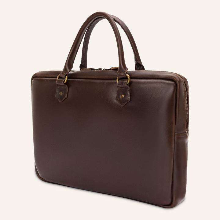 Immagine prodotto Buckle & Seam Borsa per laptop in pelle Cali Brown / Dot