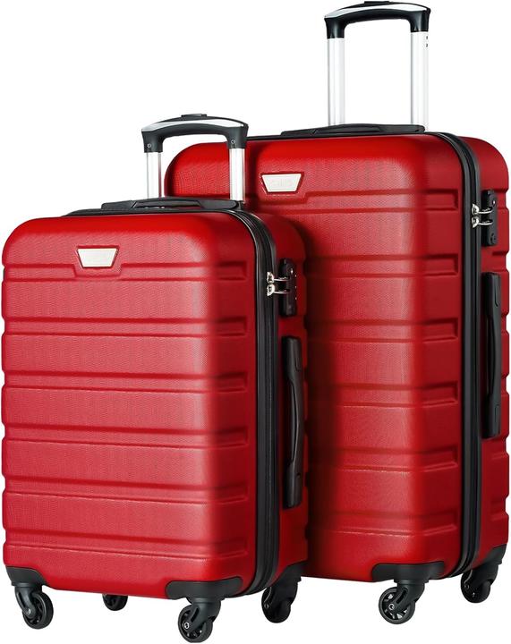 Immagine prodotto Coolife 2-teiliges Hartschalenkoffer-Set mit TSA-Schloss (60 l, Bagaglio a mano (fino a 50 litri), M (50 - 90l))