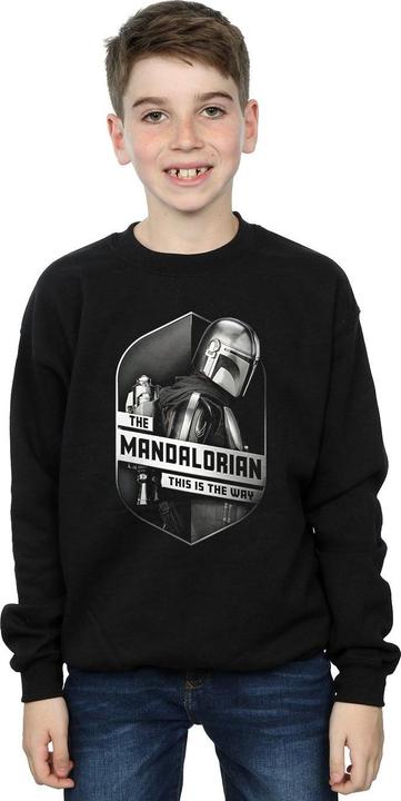 Produktbild Star Wars The Mandalorian This Way Mando Shield Sweatshirt Jungen (128)