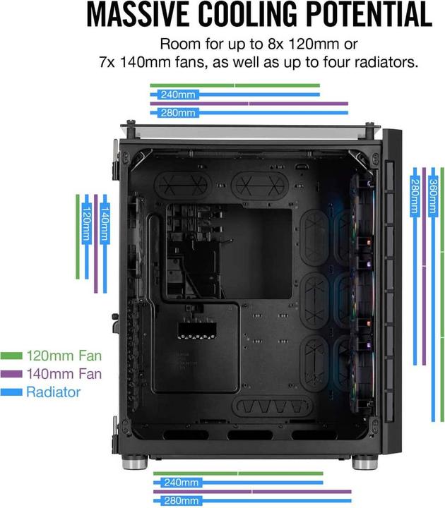 Produktbild Corsair 680X RGB (ATX, mATX, Mini-ITX, E-ATX)