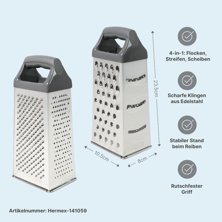 Image du produit B-Home 2er-Set Edelstahl-Küchenreiben XL Gemüsereiben Handreiben