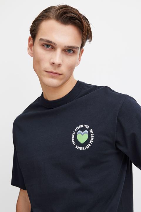Image du produit Casual Friday CFTue tee relaxed fit avec imprimé sur la poitrine 20505006 (XXL)