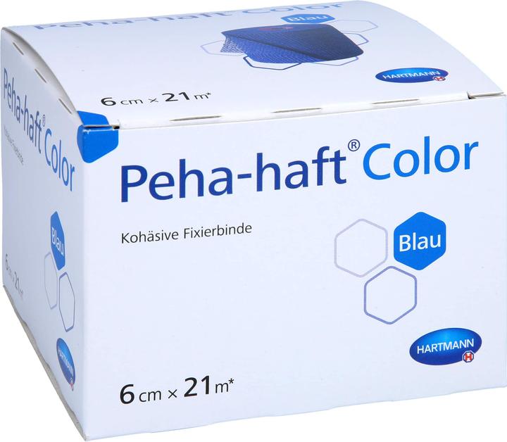 Actual product image Hartmann colour Fixation bandages 20 m x 6 cm / blue