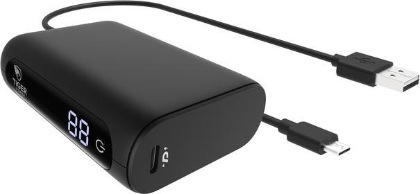 Actual product image Muvit Tiger Power Powerbank 10000mah Pd + Qc Avec 2 Cable Type C Noir (10000 mAh, 20 W)