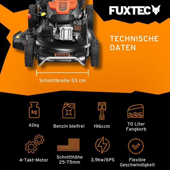 Immagine prodotto Fuxtec Il rasaerba a scoppio FX-RM5396eSPRO (Benzina)