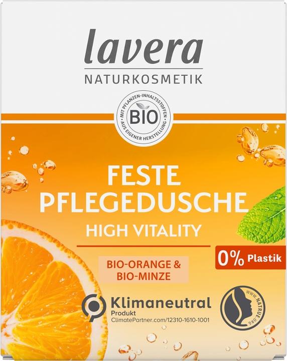 Produktbild Lavera Solid Care Shower High Vitality with Organic Orange and Organic Mint 50g