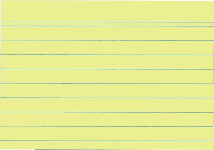 Nährwerte und Zutaten Herlitz Karteikarten, DIN A7, liniert, gelb aus Papier, 170 g-qm, holzfrei, Linienfarbe: blau, doppelte (A7, 170 g/m², 100 x)