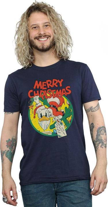 Immagine prodotto Disney Donald Duck Merry Christmas Maglietta Uomo (3XL)