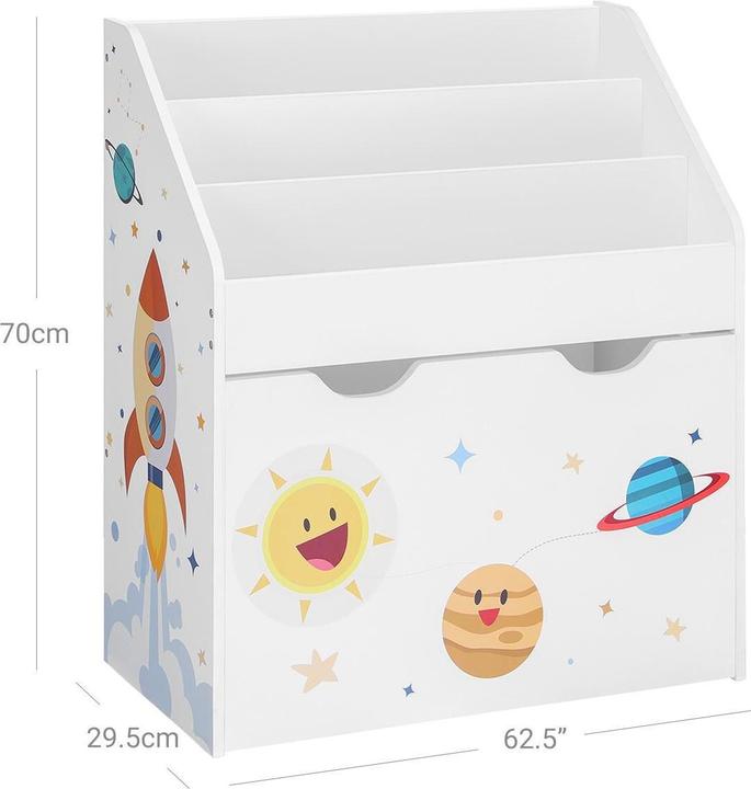 Actual product image Songmics Children's shelf white 62.5 x 29.5 x 70.0 cm