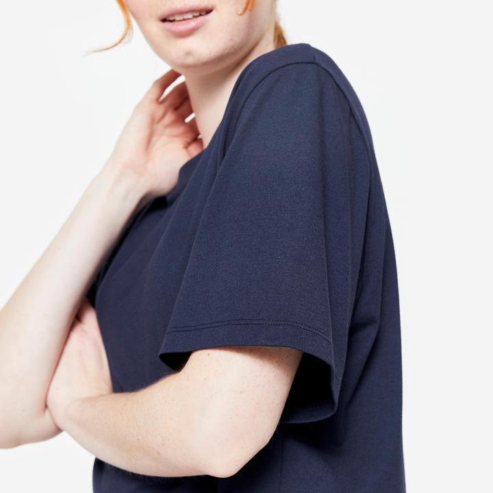 Actual product image Domyos T-shirt ladies crop top - dark blue (M)
