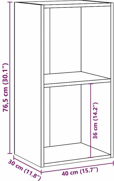 Actual product image VidaXL Rotating Bookshelf with 12 Slots (40 x 30 x 76 cm)
